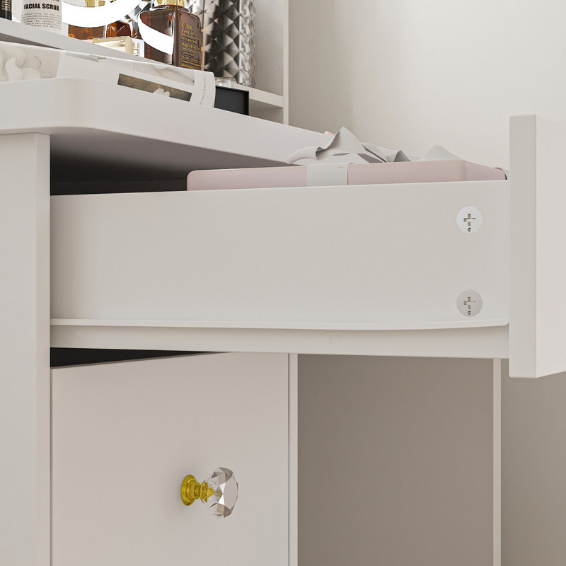 Latitude Run® Vanity Set with Stool and Mirror & Reviews